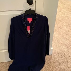 Lilly blue dress with sequencing